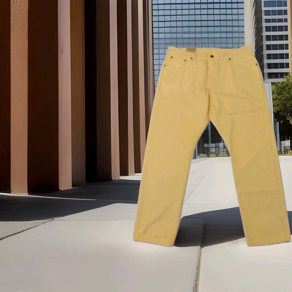 levis Jeans 32x30 yellow mens Middy‎  straight light wash classic NWT